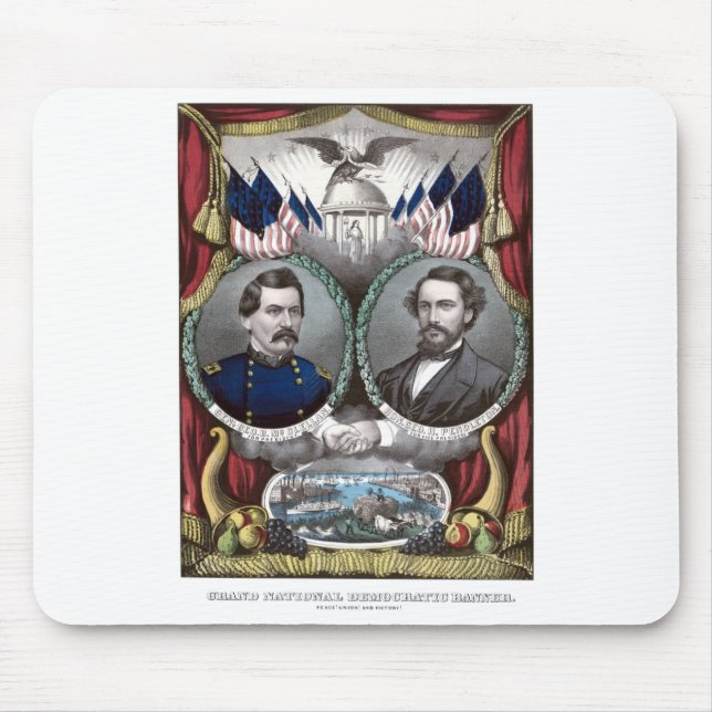 McClellan and Pendleton Campaign Poster Mouse Pad (Front)