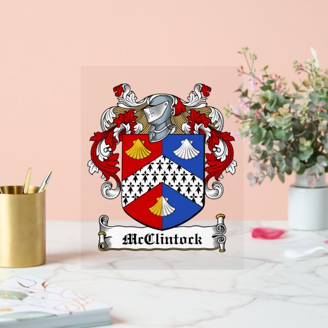 McClintock Family Crest Acrylic Sign (Wedding)