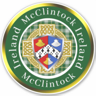 McClintock Shield & Celtic Cross Personalized Sticker