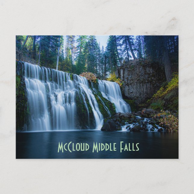 McCloud Middle Falls Postcard (Front)