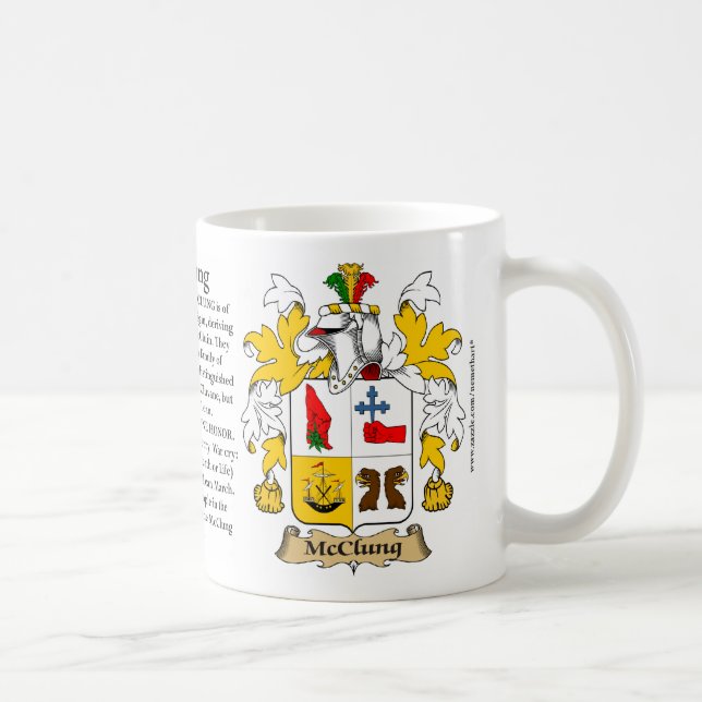 McClung, the Origin, the Meaning and the Crest Coffee Mug (Right)