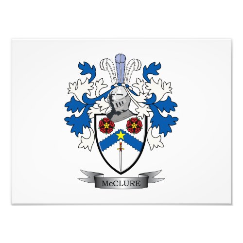 McClure Family Crest Coat of Arms Photo Print