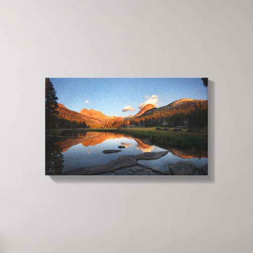 McClure Meadow Sunset Alpenglow _ John Muir Trail Canvas Print