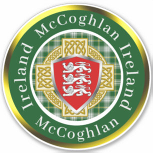 McCoghlan Shield & Celtic Cross Personalized Sticker