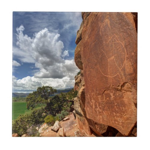 Mcconkie Ranch Petroglyph _ Utah Ceramic Tile