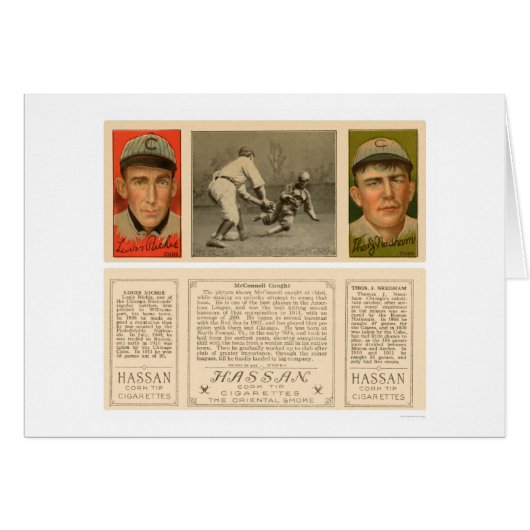 McConnell Caught Chicago Baseball 1912 Cards (Front Horizontal)