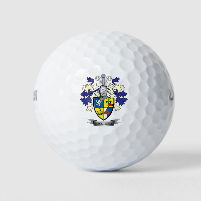 McConnell Family Crest Coat of Arms Golf Balls (Front)