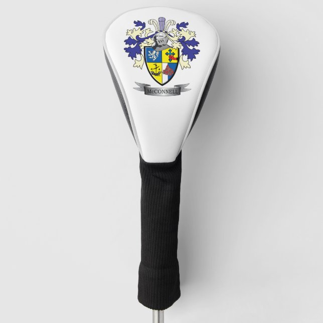 McConnell Family Crest Coat of Arms Golf Head Cover (Front)