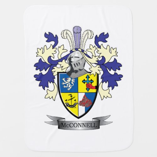 McConnell Family Crest Coat of Arms Swaddle Blanket
