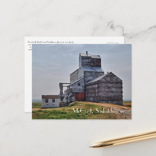 McCord Grain Elevator Post Card (Front/Back In Situ)