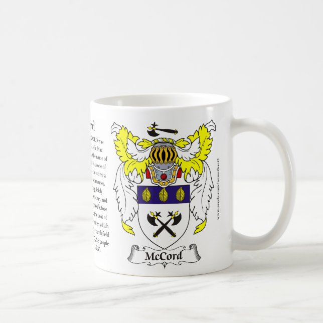McCord, the Origin, the Meaning and the Crest Coffee Mug (Right)
