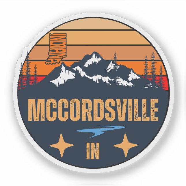 McCordsville, Indiana  Sticker (Front)