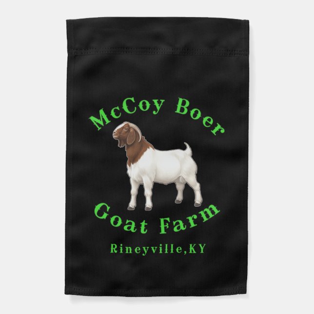 McCoy Boer Goat Farm Garden Flag (Front)