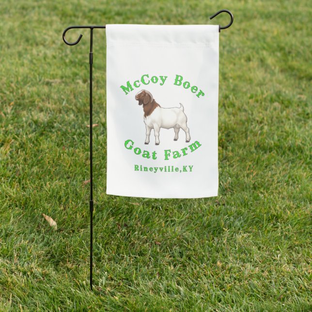 McCoy Boer Goat Farm Garden Flag (In SItu)