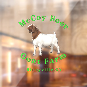 McCoy Boer Goat Farm Window Cling