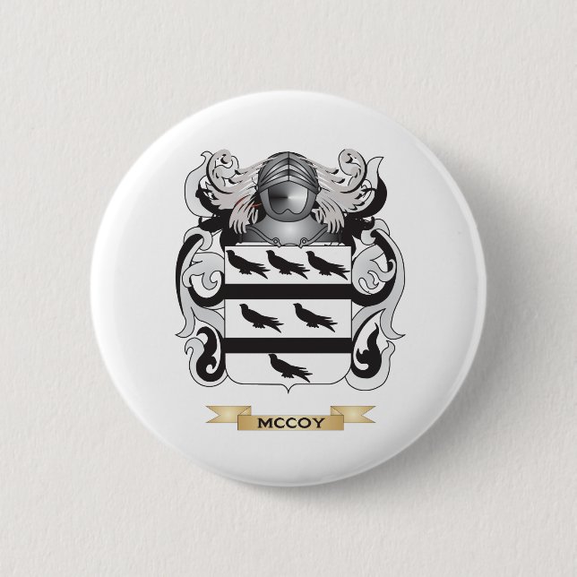 McCoy Coat of Arms (Family Crest) Pinback Button (Front)