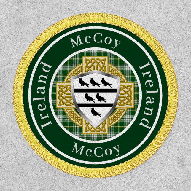 McCoy Irish Shield/Celtic Cross Personalized Patch (Front)