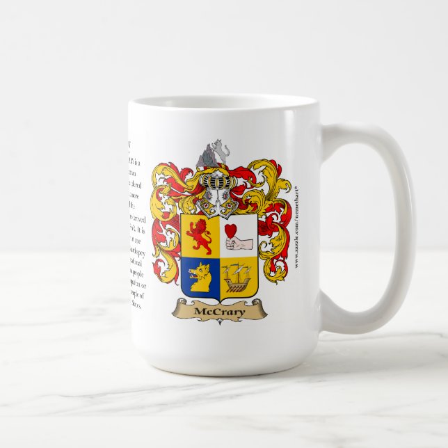 McCrary, the Origin, the Meaning and the Crest Coffee Mug (Right)