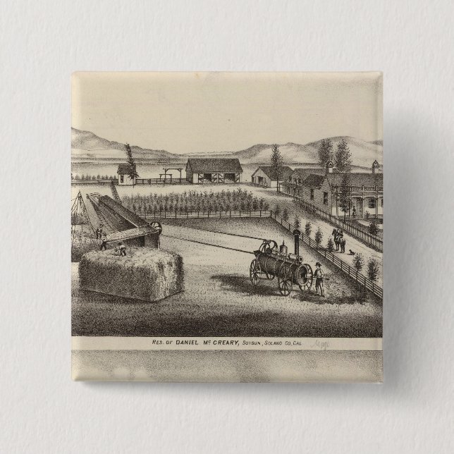 McCreary res, Newtown Landing Pinback Button (Front)