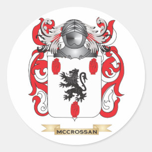 McCrossan Coat of Arms (Family Crest) Classic Round Sticker