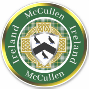 McCullen Shield & Celtic Cross Personalized Sticker