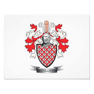 McCullough Family Crest Coat of Arms Photo Print