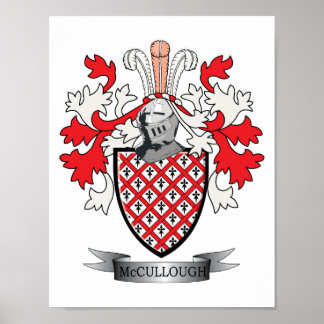 McCullough Family Crest Coat of Arms Poster