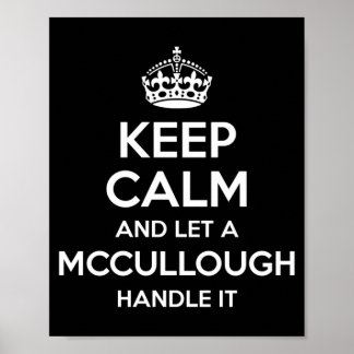 Mccullough Funny Surname Family Tree Birthday Poster