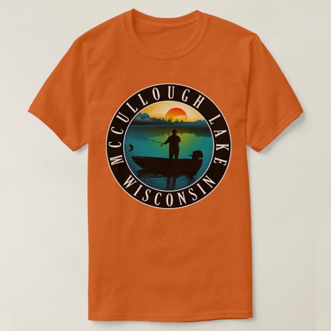 McCullough Lake Wisconsin Canoeing T-Shirt (Design Front)