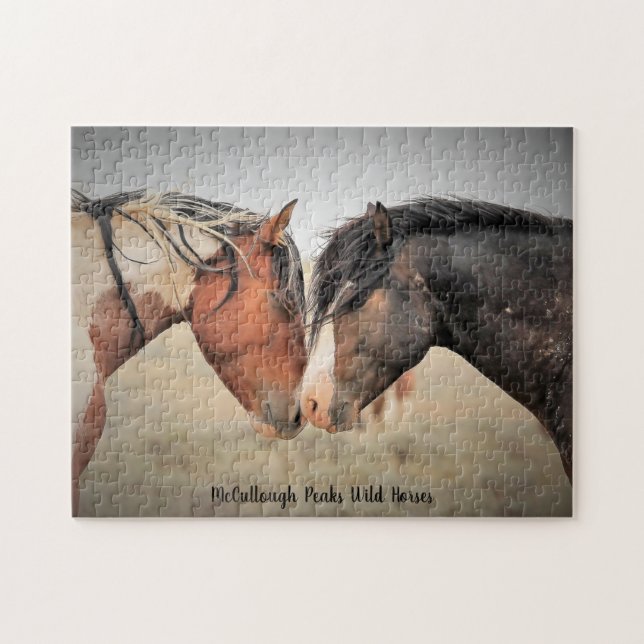 McCullough Peaks Wild Horses Jigsaw Puzzle (Horizontal)