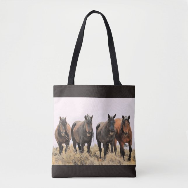 McCullough Peaks Wild Horses Tote Bag (Front)