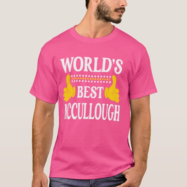McCullough Surname Family Last Name World's Best M T-Shirt (Front)