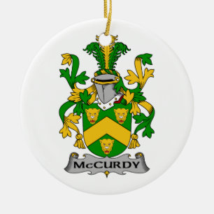 McCurdy Family Crest Ceramic Ornament