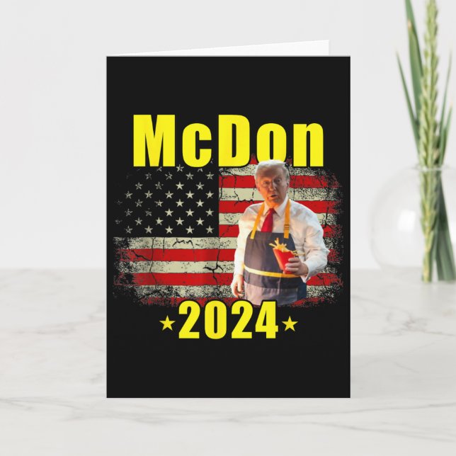 Mcdon Funny Donald Trump French Fry Cooking Fries  Card (Front)