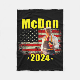 Mcdon Funny Donald Trump French Fry Cooking Fries  Fleece Blanket