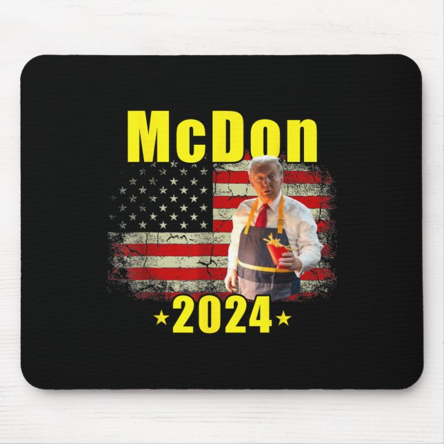 Mcdon Funny Donald Trump French Fry Cooking Fries  Mouse Pad (Front)