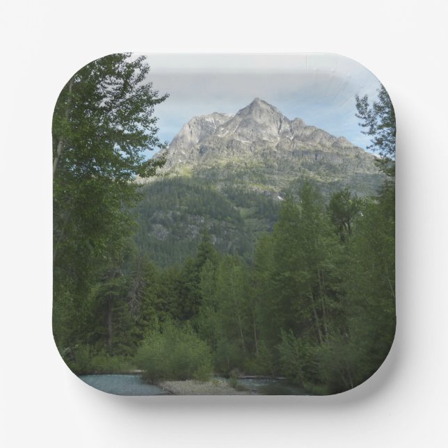 McDonald Creek at Glacier National Park Paper Plates (Front)