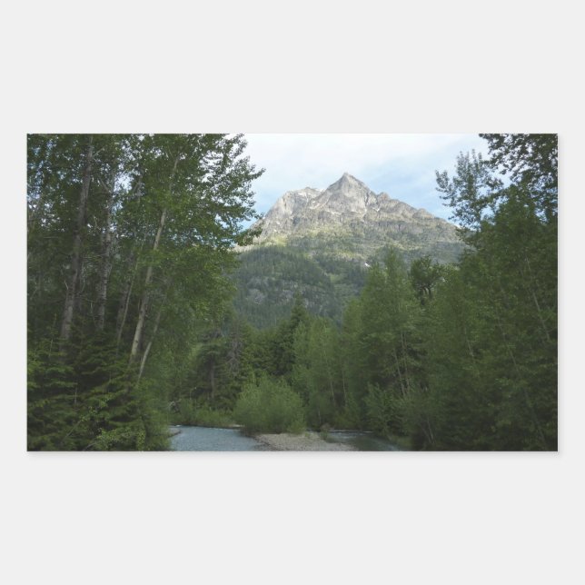 McDonald Creek at Glacier National Park Rectangular Sticker (Front)