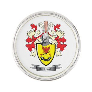McDonald Family Crest Coat of Arms Lapel Pin