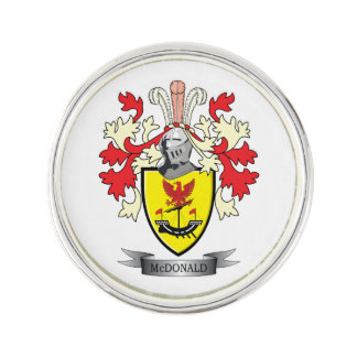 McDonald Family Crest Coat of Arms Lapel Pin
