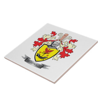 McDonald Family Crest Coat of Arms Tile