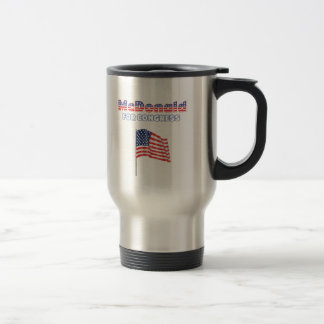 McDonald for Congress Patriotic American Flag Travel Mug