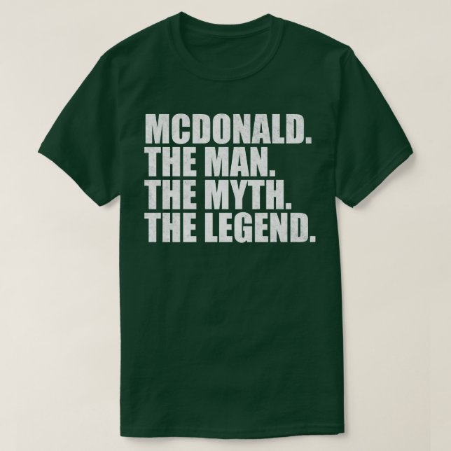 McdonaldMcdonald Family name Mcdonald last Name Mc T-Shirt (Design Front)