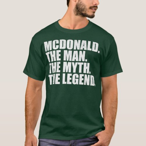 McdonaldMcdonald Family name Mcdonald last Name Mc T_Shirt