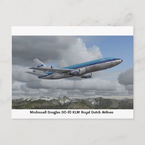 McDonnell Douglas DC_10 of KLM Royal Dutch Airline Postcard
