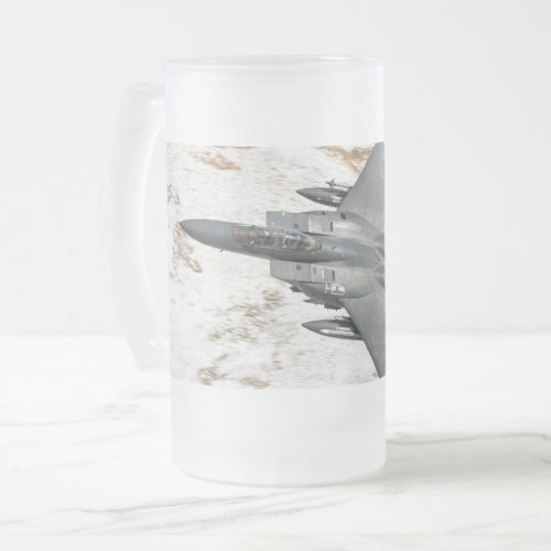 McDonnell Douglas F_15 Eagle Frosted Glass Beer Mug