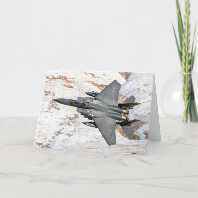 McDonnell Douglas F-15 Eagle Letterpress Thank You Card (Front)