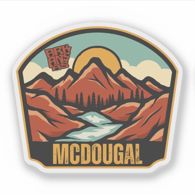 McDougal, Arkansas  Sticker (Front)
