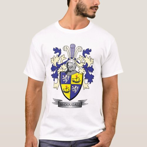 McDougall Family Crest Coat of Arms T_Shirt