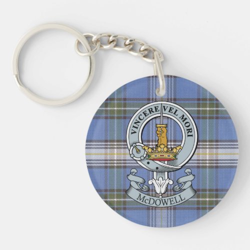 McDowell Crest  Tartan Circle Key Chain